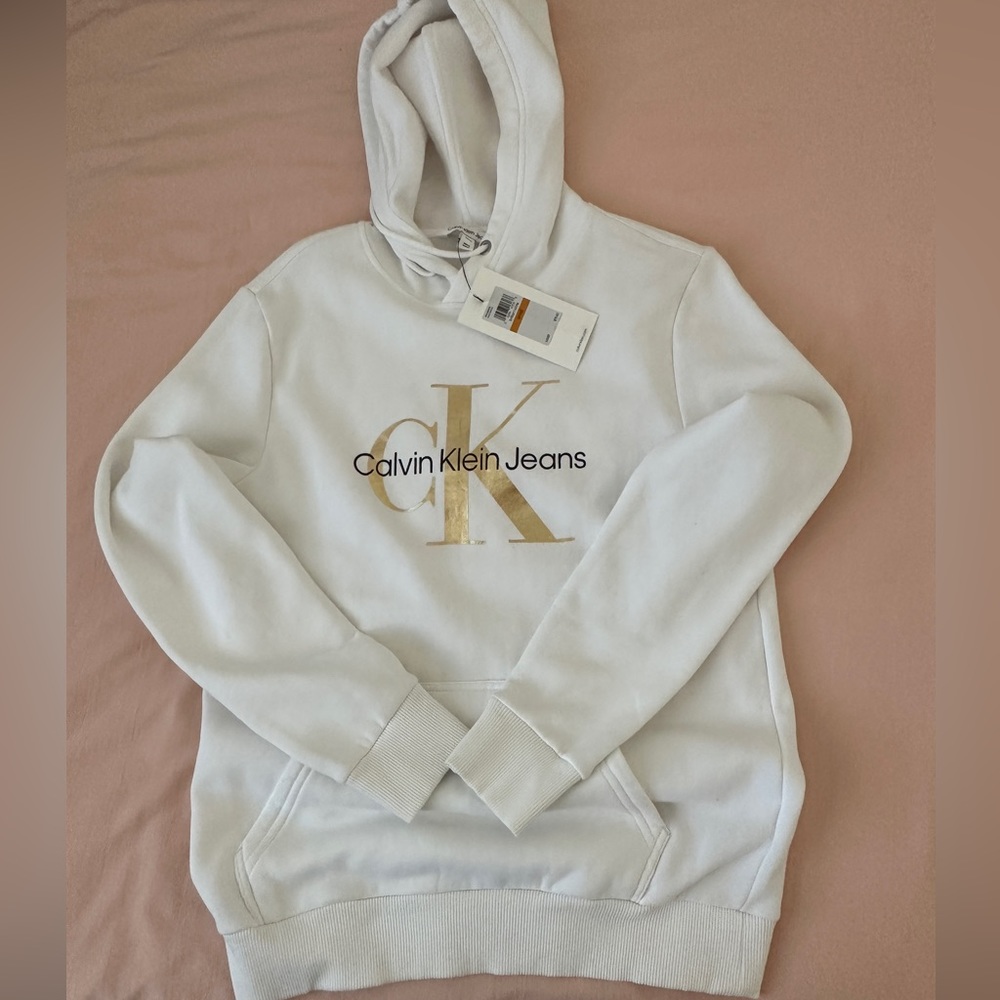 Calvin Klein white hoodie